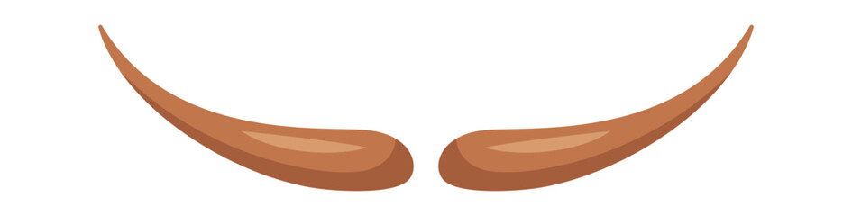 Thin elegant classic male mustache