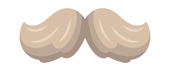 Lush grey-haired gentleman moustaches cartoon