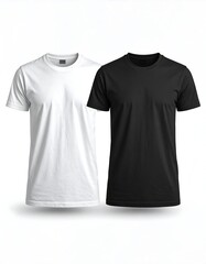 Two plain t-shirts, white and black