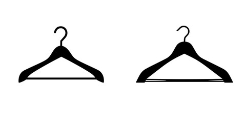 Hangers in contrasting styles showcase versatility in clothing organization and storage