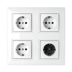 White electrical outlet plate