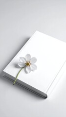 White book with flower