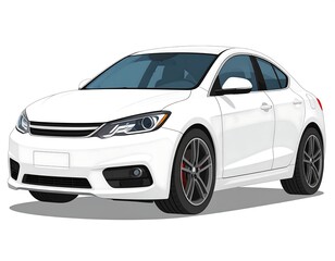 White car front view