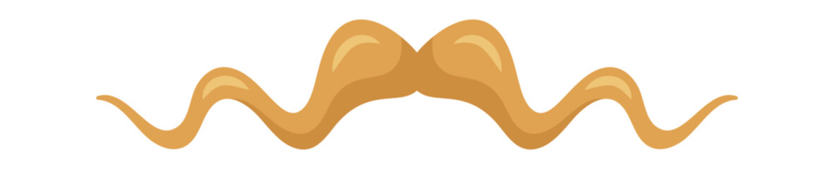 Long wavy comic male moustache