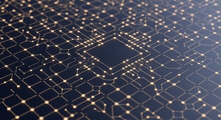 Abstract circuit board with glowing connections, symbolizing technology concept