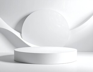 White minimalist podium