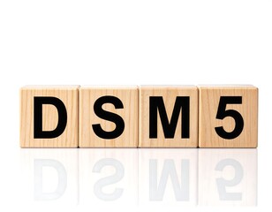 Wooden blocks spelling DSM5