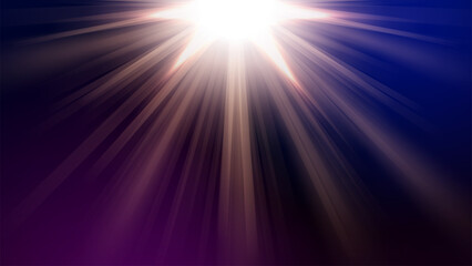 Abstract Futuristic Shining Lights on Dark Background, Vector Illustration