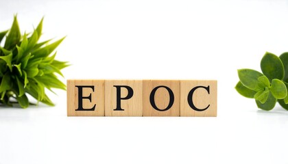 Wooden blocks spelling EPOC
