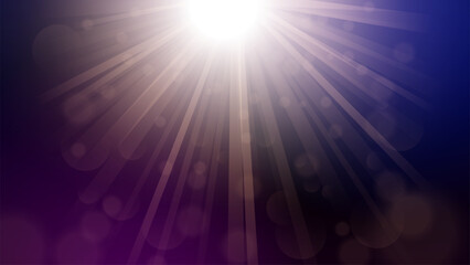 Abstract Futuristic Shining Lights on Dark Background, Vector Illustration