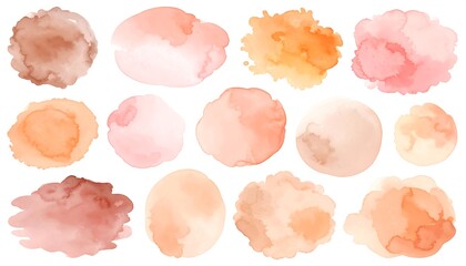 Watercolor paint splatter circles