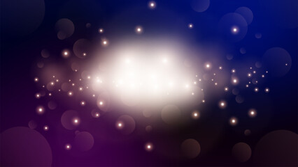 Abstract Futuristic Glowing Gold Lights on Dark Background, Vector Illustration