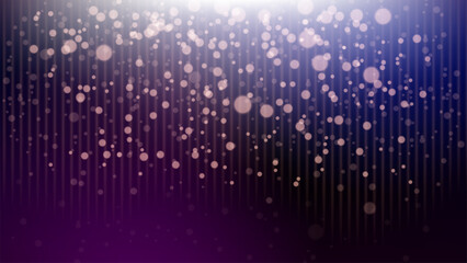 Abstract Futuristic Falling Particles on Dark Background, Vector Illustration