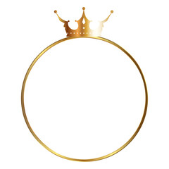 Golden circle frame and crown design