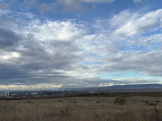 clouds over the river