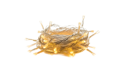 Warm and inviting fairy lights glow, perfect for adding a touch of magic to holiday decorations or creating a cozy, festive atmosphere for any occasion