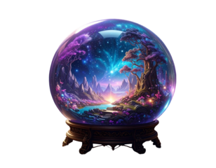 crystal globe in a glass