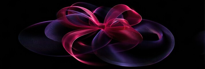 Colorful Abstract Swirl Design Features Flowing Ribbons and Soft Forms on a Dark Background, Showcasing Motion and Elegance in a Digital Art Piece