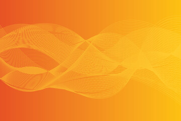 Modern abstract orange and yellow gradient flow wave vector background