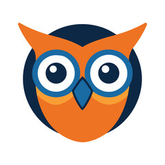 Obraz premium Cute Owl Bird Mascot Logo Vector Illustration