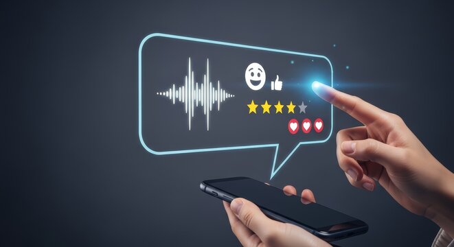 Concept Of  communicate by voice messages audio chat application social media online communication , Emojis, Voice chat  