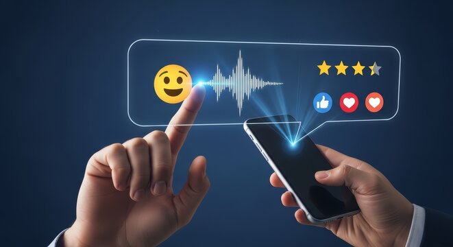 Concept Of  communicate by voice messages audio chat application social media online communication , Emojis, Voice chat  