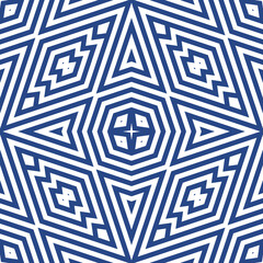 Seamless pattern. Rhombuses, triangles ornament. Geometrical backdrop. Abstract background. Ethnic motif. Geometric figures wallpaper. Digital paper. Ethnical textile print. Web design. Vector artwork