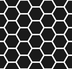 Obraz premium Geometric honeycomb hexagonal shapes in seamless repeating vector pattern