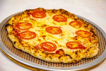 traditional artisanal Neapolitan pizza margherita, vera Neapolitan pizza