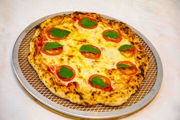 traditional artisanal Neapolitan pizza margherita, vera Neapolitan pizza