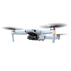 Robotic drone isolated on transparent background 