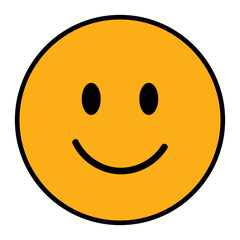 Joyful yellow smiley radiates positivity