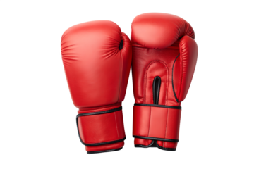 Set of Boxing Gloves Isolated on White Background – Sports Equipment for Training or Fitness Design