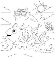 Cute Hamster Coloring Page for Kids and Adults | Printable Pet Line Art