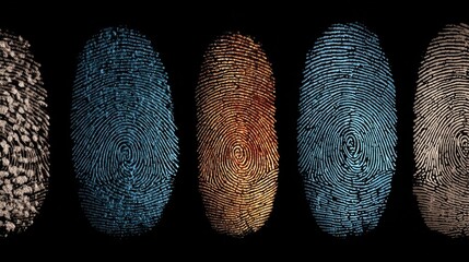 detailed fingerprint pattern isolated on a transparent background for security identification