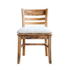 Wooden chair isolated on transparent background 