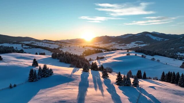 sunrise over the mountains
