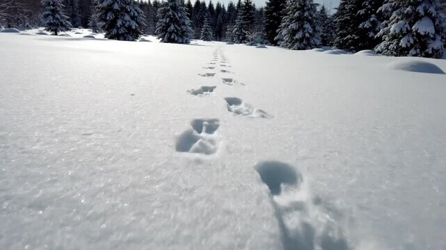 footprint in snow