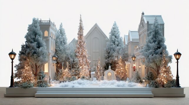 elegant christmas display podium
