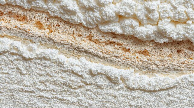 closeup view of spray polyurethane foam insulation texture for home construction