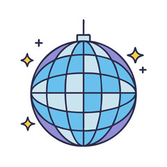 Obraz premium Disco ball vector illustration for party celebration and dance event background design element
