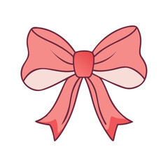 Download cute pink bow vector illustration for gift wrapping decoration and design projects use now