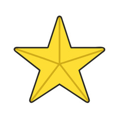Download high resolution gold star icon vector image for graphic design and decoration needs