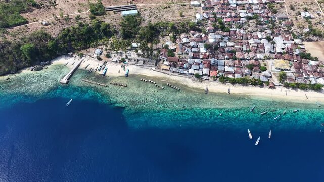 The beautiful island of Pulau Buaya, also known as Ternate, sits in Pantar Strait, near Alor, Indonesia. This area is known for its diverse coral reefs and spectacular scuba diving and snorkeling.