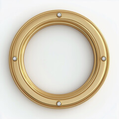 Obraz premium Circular ornamental frame with glossy finish and decorative accents