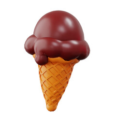 3d Stylized Ice Cream Set food concept illustration ideas