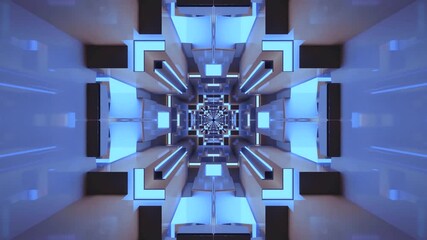 Explore futuristic tunnel visuals with a seamless looping video screensaver presenting a captivating digital environment - Powered by Adobe