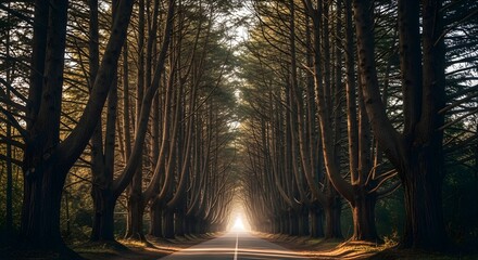 sun rays in the forest