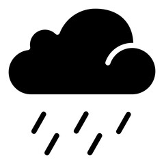 Rain Flat Blue Icon