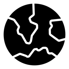 Earth Glyph Icon